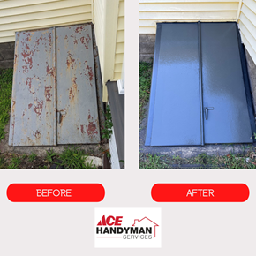 Ace Handyman Services bulkhead refinish project - Lynn, MA 01905