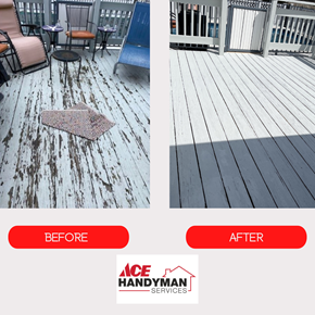 Ace Handyman Services deck repair project - E. Boston, MA 02128