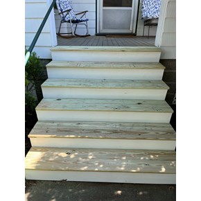 Ace Handyman Services porch stair rebuild project - Saugus, MA 01905