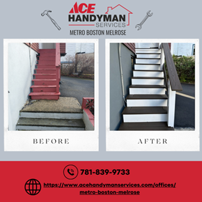 Rear staircase rebuild - Malden, MA