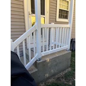 Ace Handyman Services vinyl stair railing project - Melrose, MA 02176