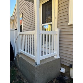Ace Handyman Services vinyl stair railing project - Melrose, MA 02176