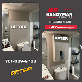 bath cabinet install - E. Boston, MA 02128