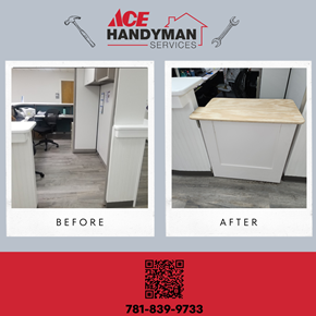 Cafe door install in Salem, MA 01970