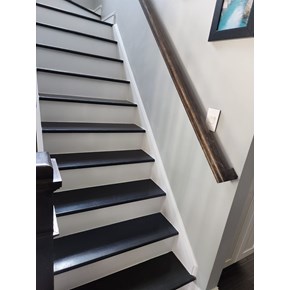 Update Stairs with new paint, treads and handrailing.  Birmingham Mi 