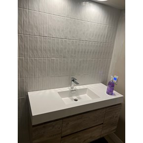 tiling, vanity, floating vanity, vanity installation, Bloomfield Township, Ace Handyman Services Bloomfield