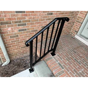 install handrail, aluminum handrail installation, 1 step handrail West Bloomfield MI, Ace Handyman Services Bloomfield