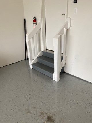 handrail, custom handrails, garage handrail, Ace Handyman Services Bloomfield