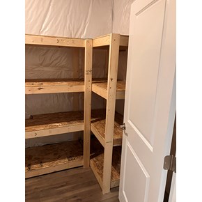 custom shelving, built-in shelving, costco shelves, ace handyman services bloomfield