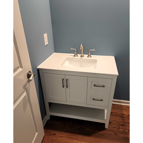 Install Bathroom Vanity, sink and  Faucet set  Installation in Farmington Hills Ace Handyman Services Bloomfield