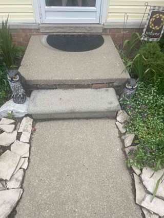 Railing Install Before Before Clinton Township