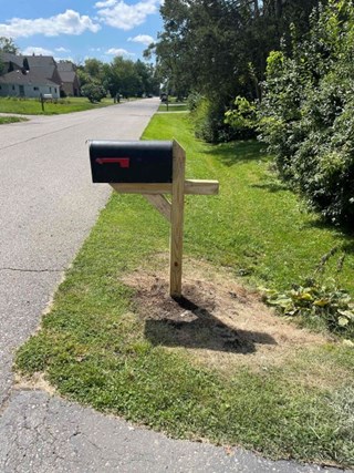 Mailbox Replacement After Clinton Township