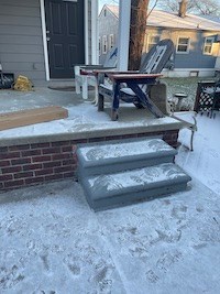 Back Porch Railing Before St Claire Shores
