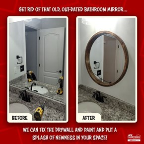 Bathroom Mirror Install Clinton Township