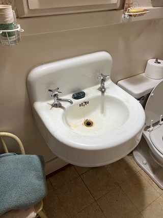 Before bathroom sink Ace Handyman Clinton Twp