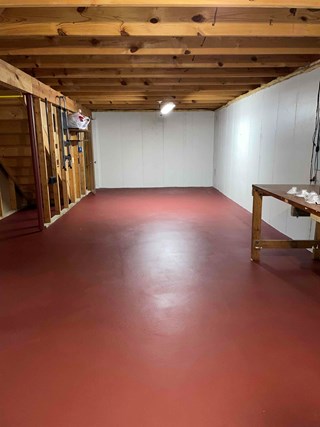 After: Basement floor paint