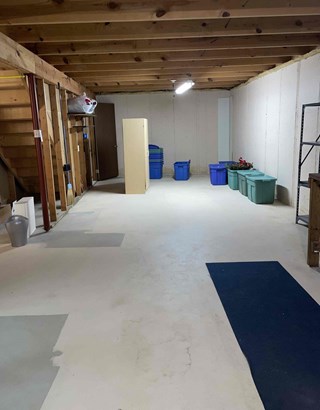 Before: Basement floor paint