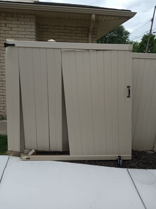 Fence Repair Before Troy