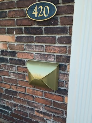 Brass Mailbox Install After Troy