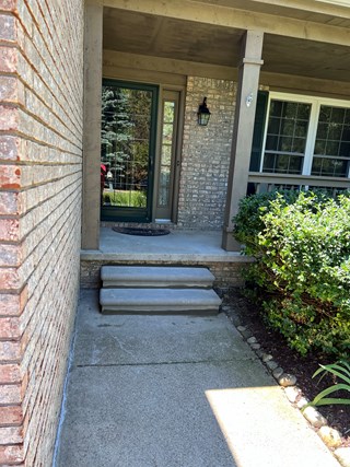 Concrete step replacement in Romeo, MI by Craftsman Bill M.
