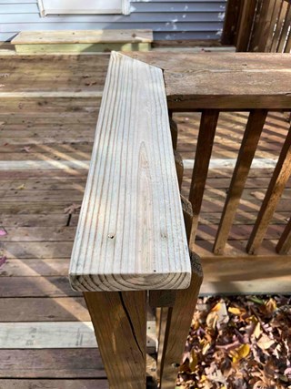 Wooden railing replacement in Auburn Hills, MI by Craftsman Todd. D