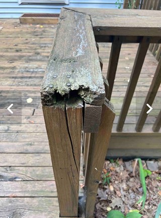 Wooden railing replacement in Auburn Hills, MI by Craftsman Todd. D