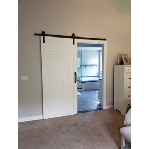 Barn door installation in Lake Orion, MI by Craftsman Kevin C.