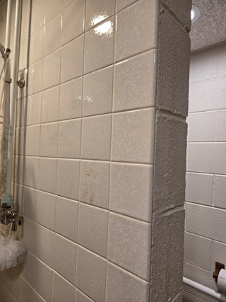 A wall in need of a safety feature.