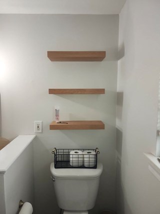 Vanity Shelf Install After Rochester Hills