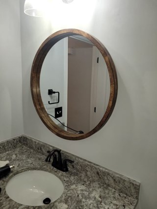 Bathroom Mirror Install After St Claire Shores