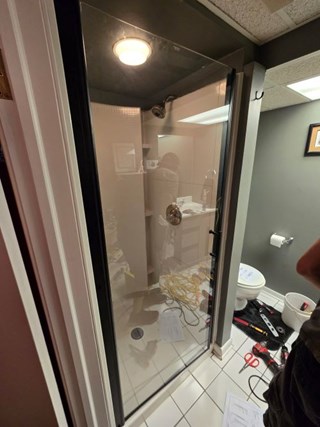 Shower Install After St Claire Shores