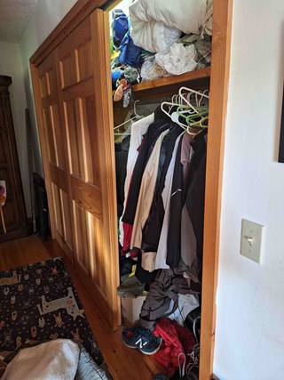Custom Shelving Before in Traverse City