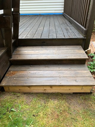 New Steps for Deck in Traverse City