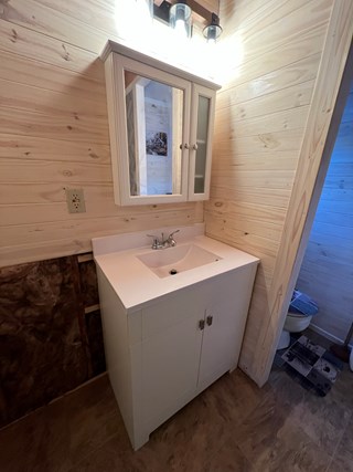 Vanity & Medicine Cabinet Install After in Traverse City