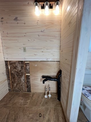 Vanity & Medicine Cabinet Install Before in Traverse City