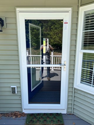 Storm Door Install After in Traverse City
