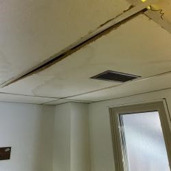Drop ceiling installation in Highland Michigan Before