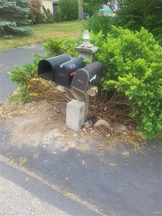 Mailbox repair Okemos Michigan