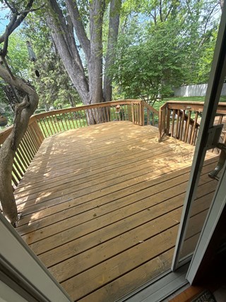 Deck Powerwash and Staining After
