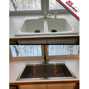 Kitchen Sink Replacement in Plymouth Ace Handyman Services