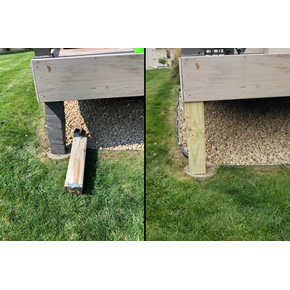 Deck Support Post Replacement