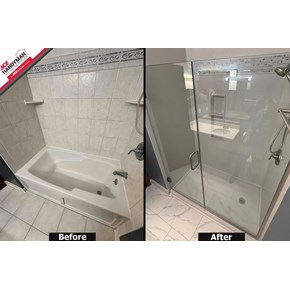 Tub to Onyx Shower Conversion Ace Handyman Services