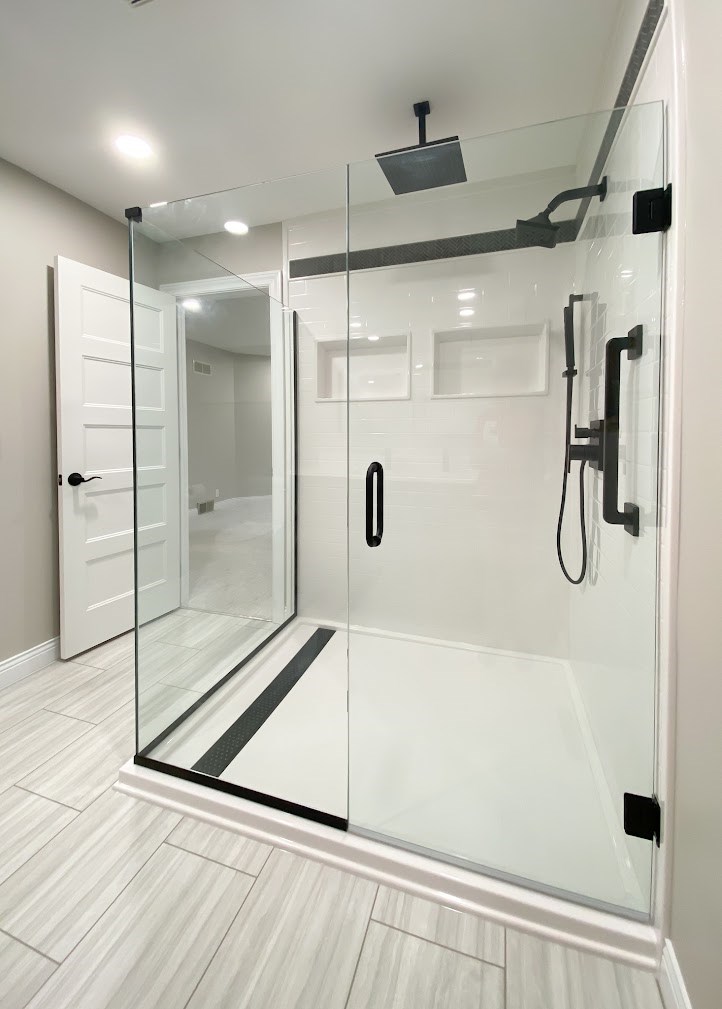 Onyx Bathroom Shower tile install