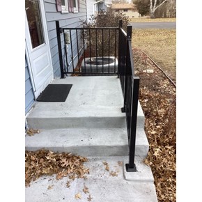 Stair railing installation in Blaine, MN
