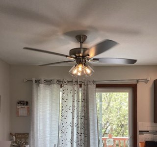 Changed out light fixture for a fan in Coon Rapids, MN