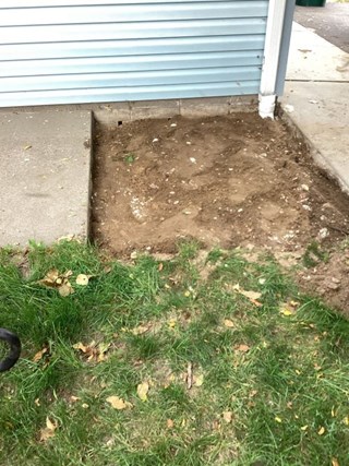 Cement put down in Coon Rapids, MN