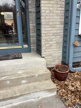 Stair railing put in Fridley, MN