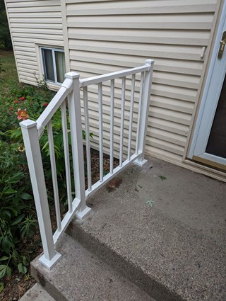 ace handyman services elk river handrail install exterior home safety