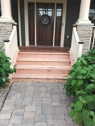 Replace cedar steps
