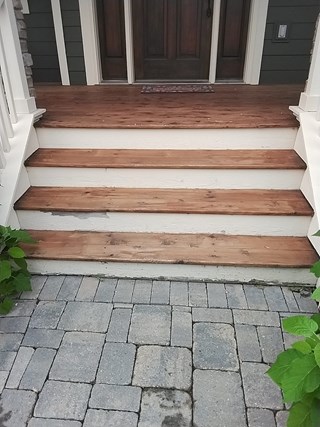 Replace cedar steps